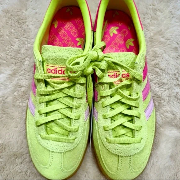 adidas Spezial Neon Lime with Pink and Light Pink Stripes - Picture 6 of 10